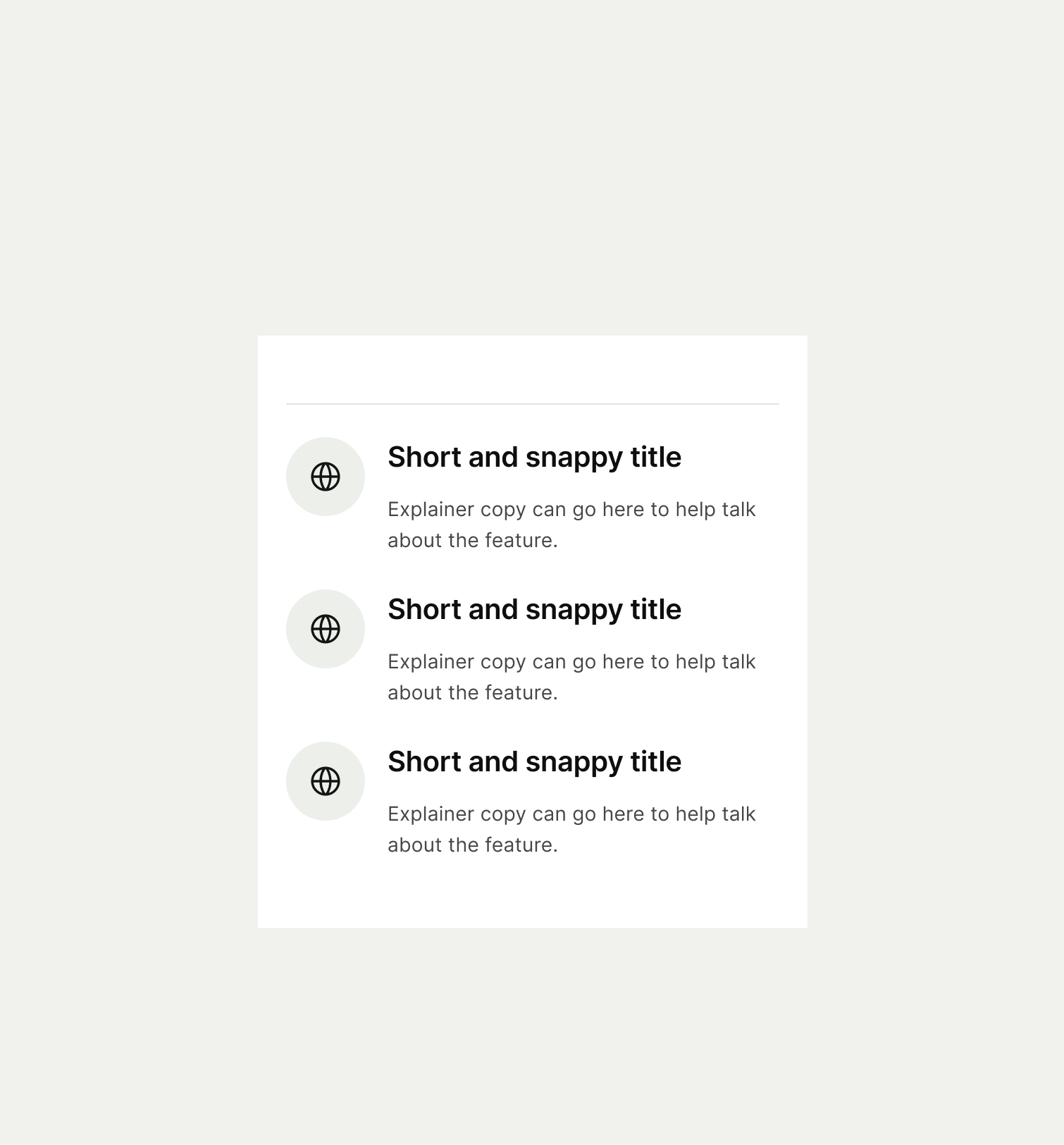 Icon Divider pattern on mobile