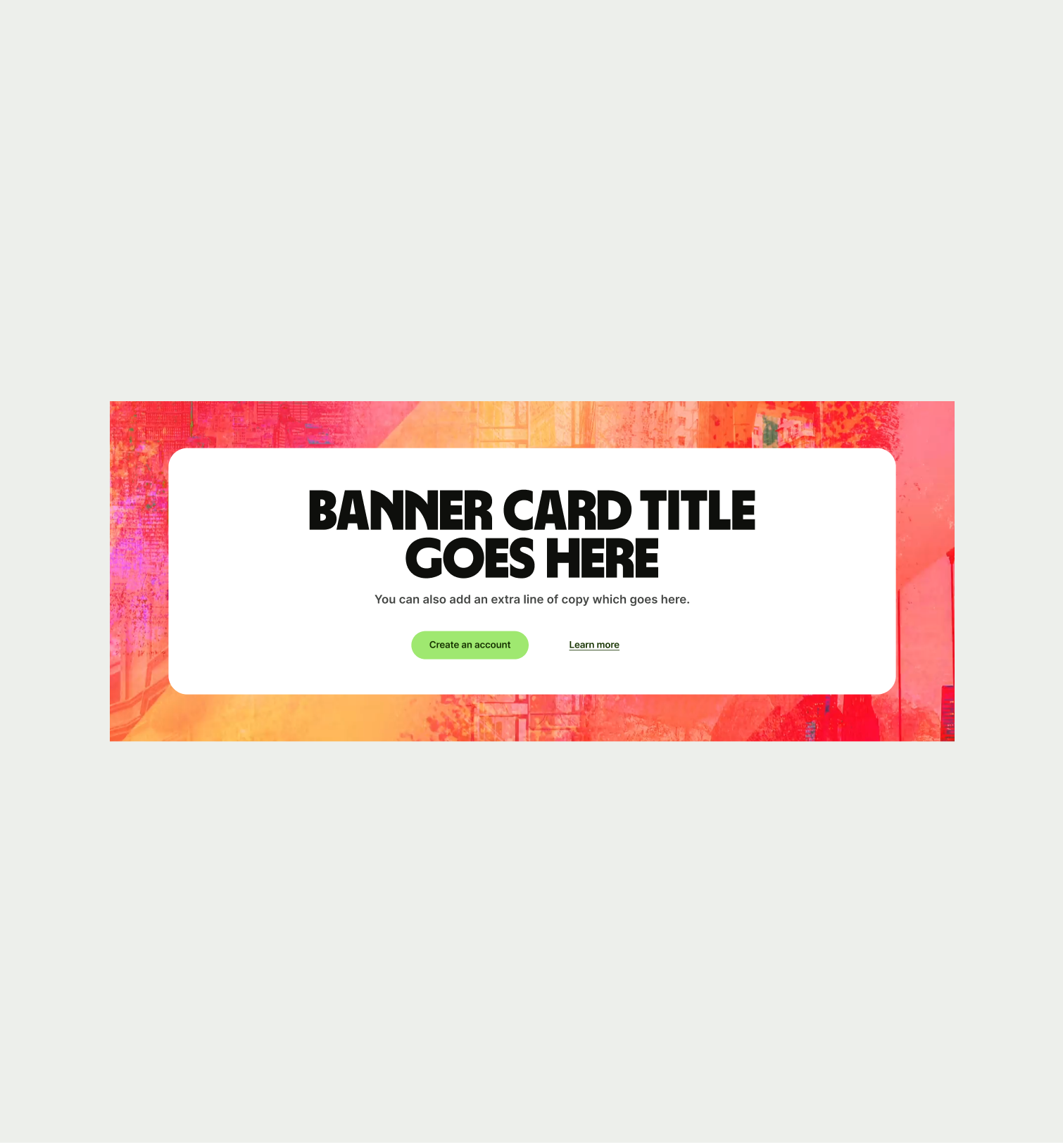 Banner Card pattern with correct UX