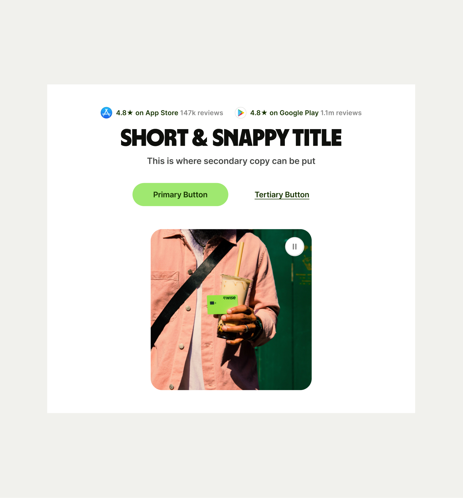 An image of the Hero Small pattern in layout 1