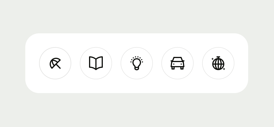 Avatars with different category icons