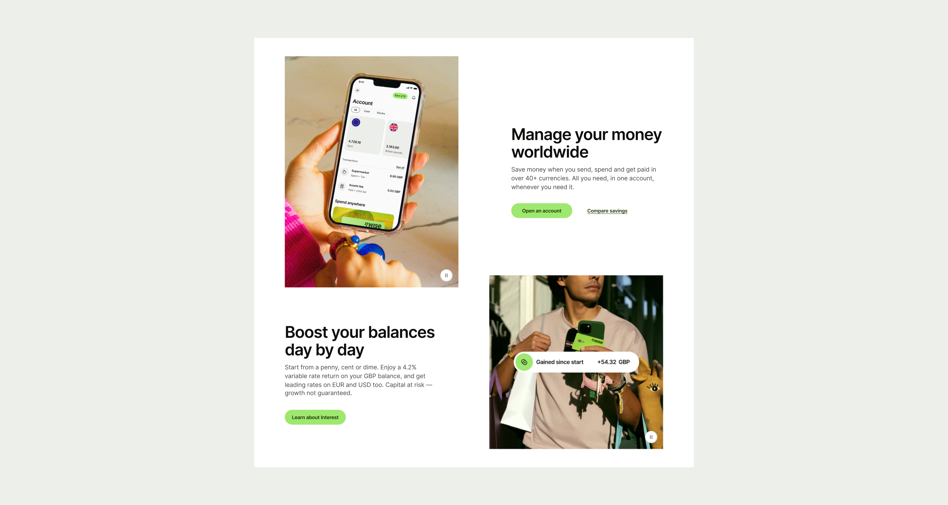 Feature Section Grid pattern