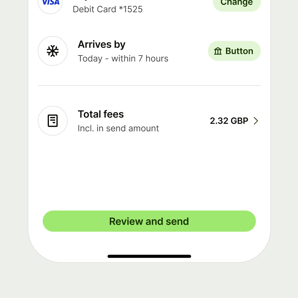 Small button in footer