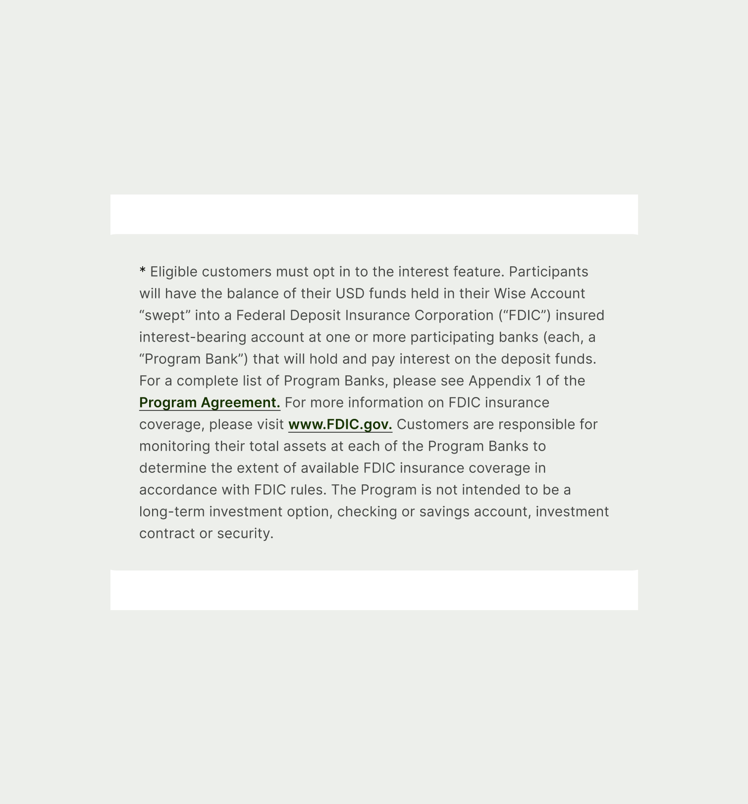 Text Disclaimer pattern on tablet