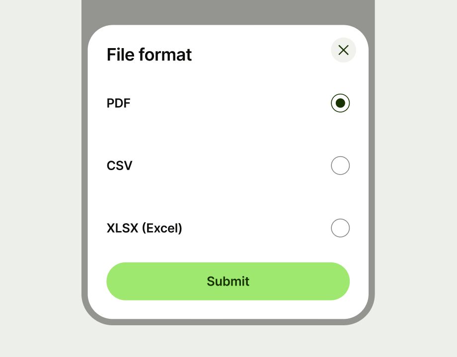 radio option when only a single option is choosable