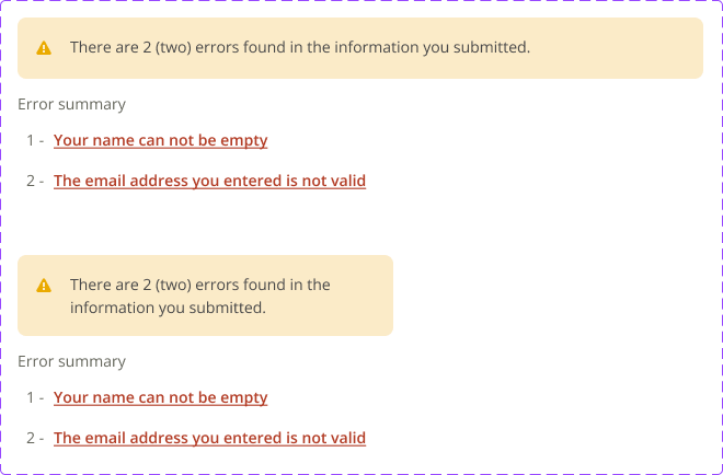 Form validation