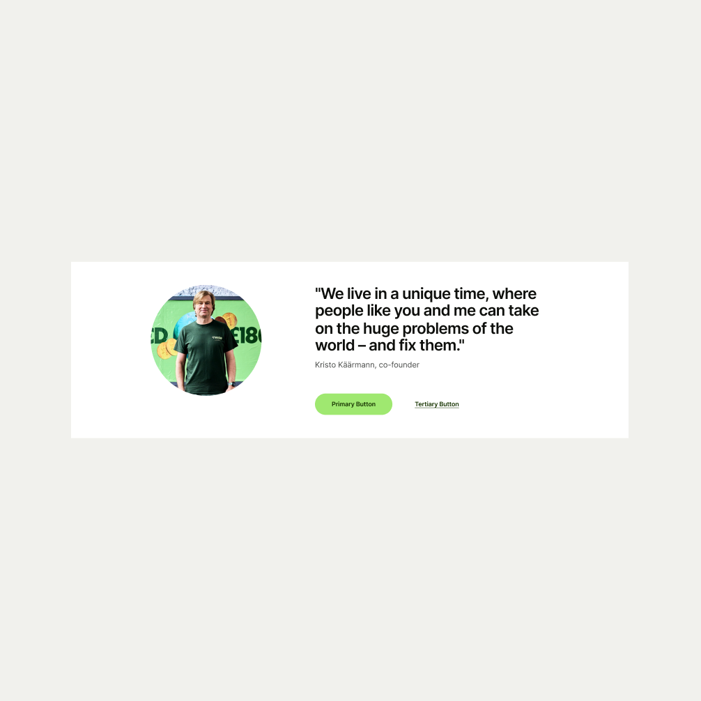 Quote Text pattern in Bright Green theme