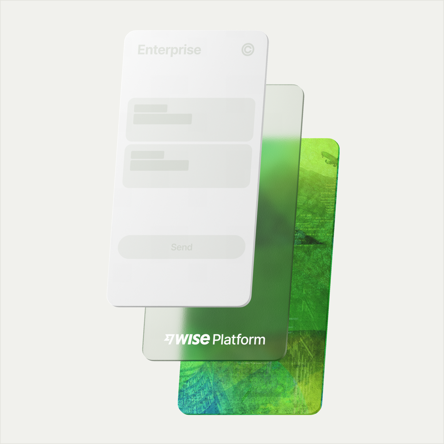 Wise Platform Stack on a Grey Background