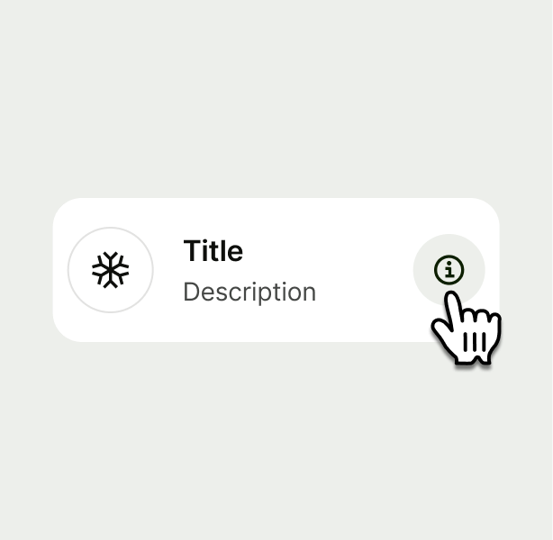 a gloved hand hovering over the icon button