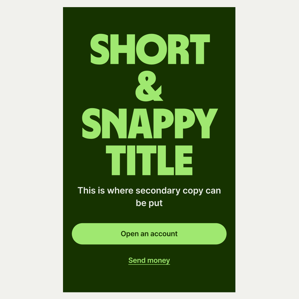An image of the Hero Simple pattern in Forest Green theme