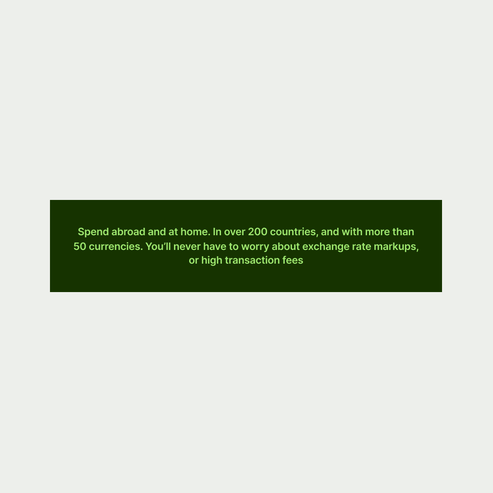 Text Intro pattern in Forest Green theme