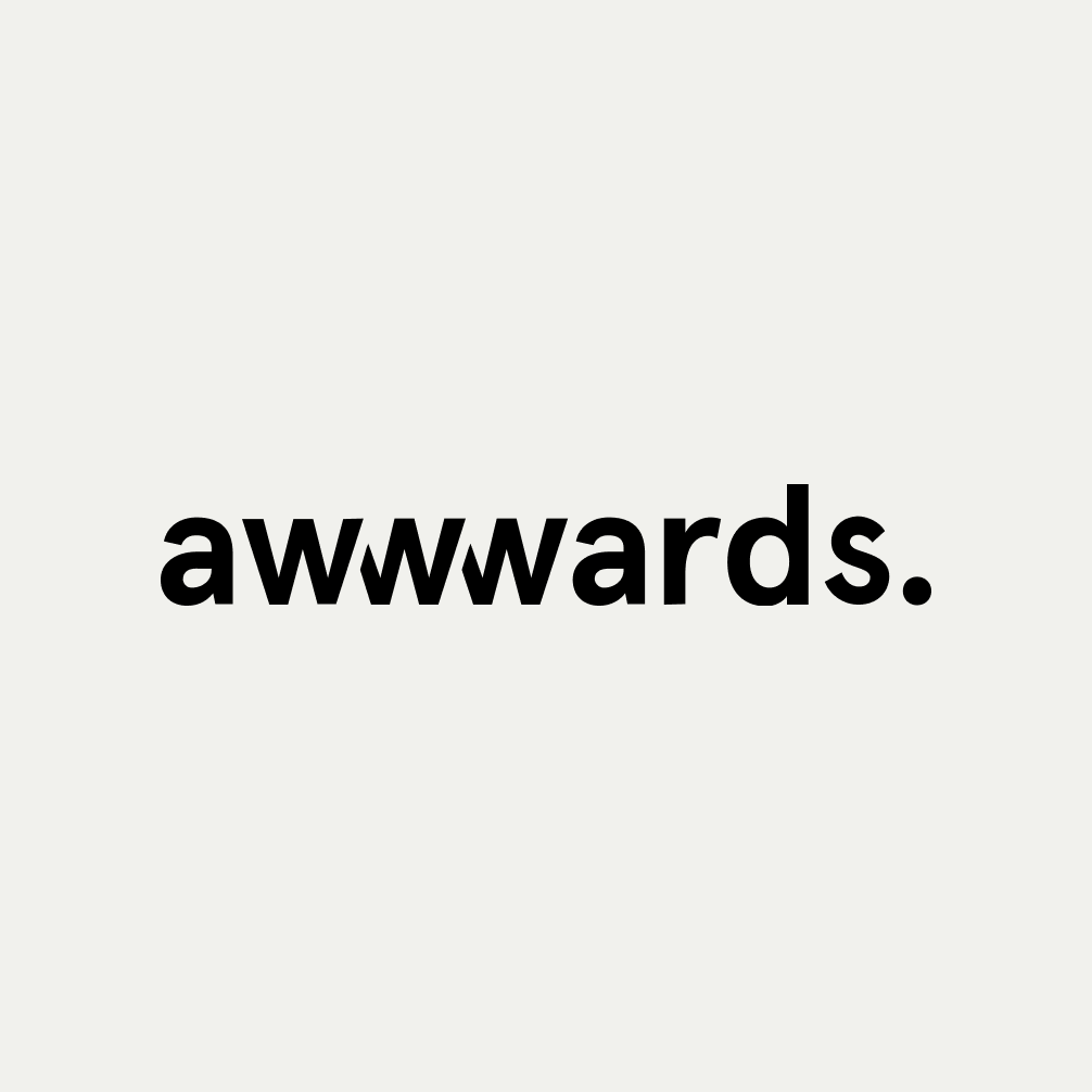 awwwards logo on a gray background
