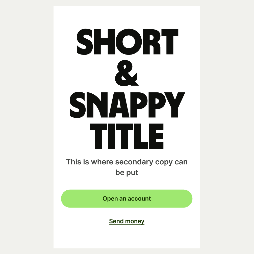 An image of the Hero Simple pattern in Light theme