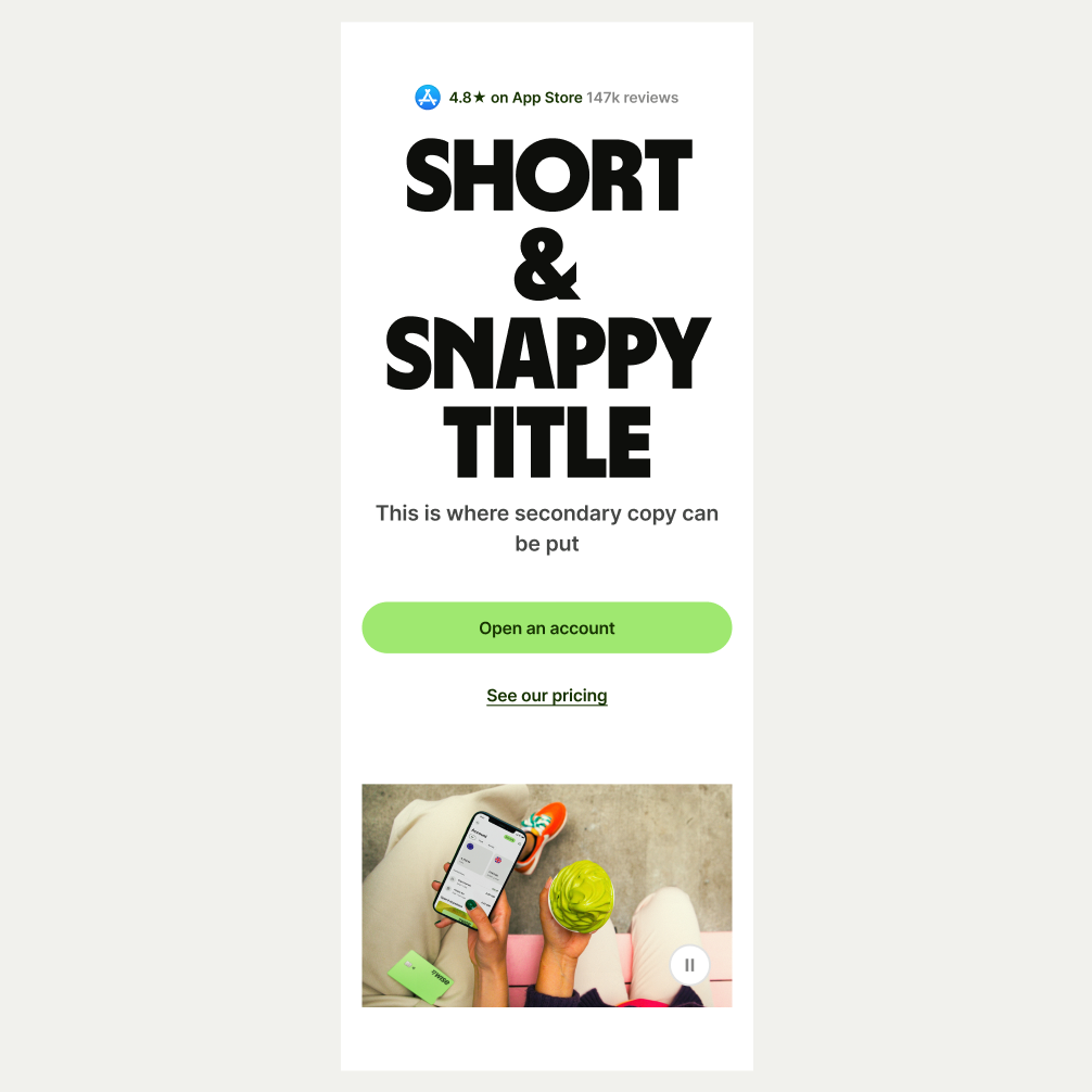 Hero Large pattern in Light theme