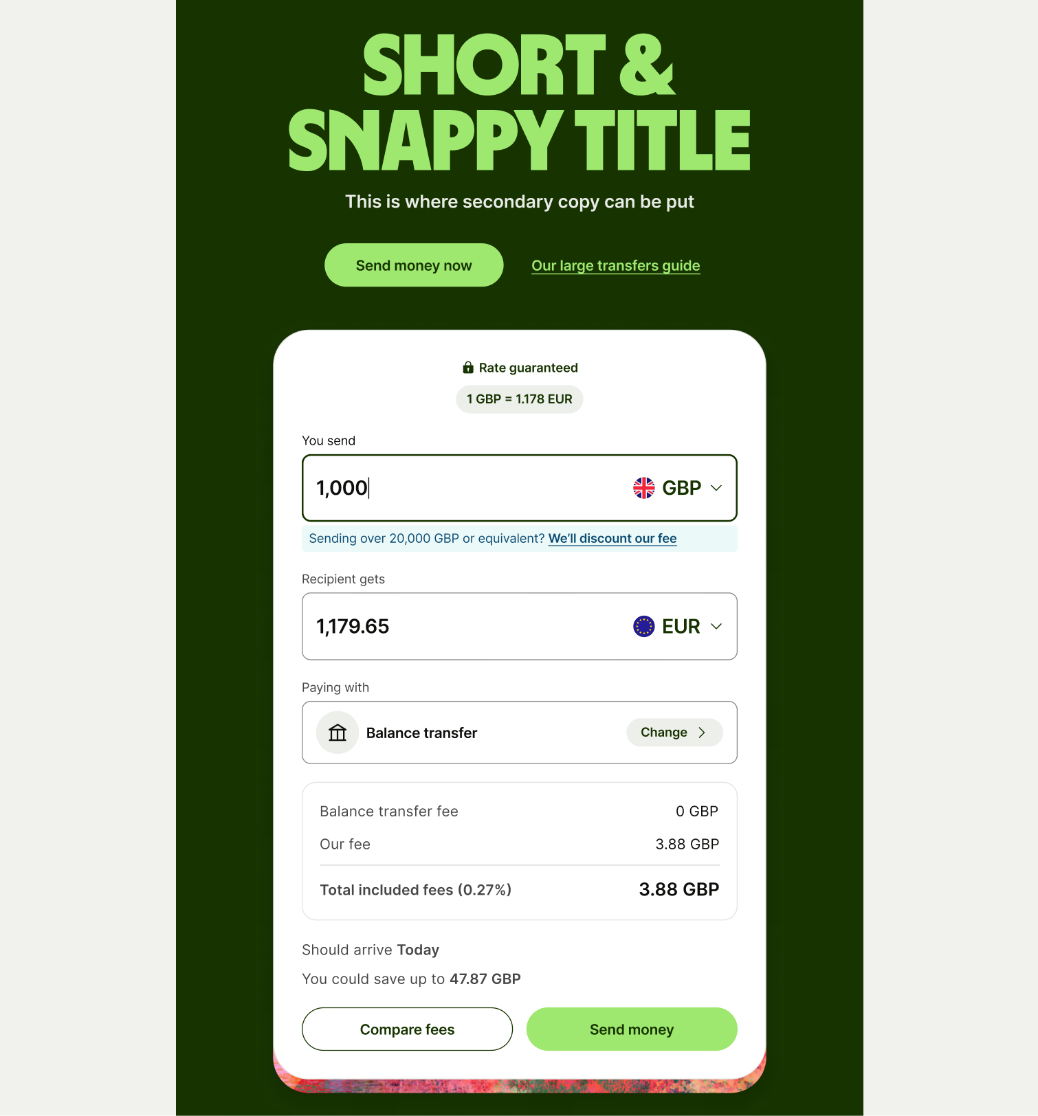 Hero Interactive pattern on tablet