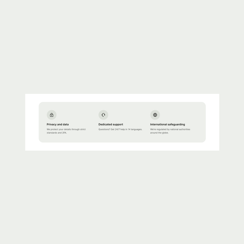 Icon List pattern in its minimum state