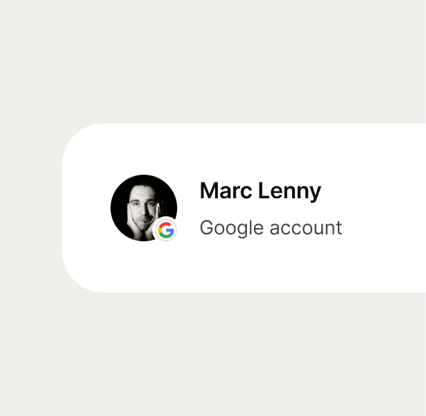 Avatar with image and google badge