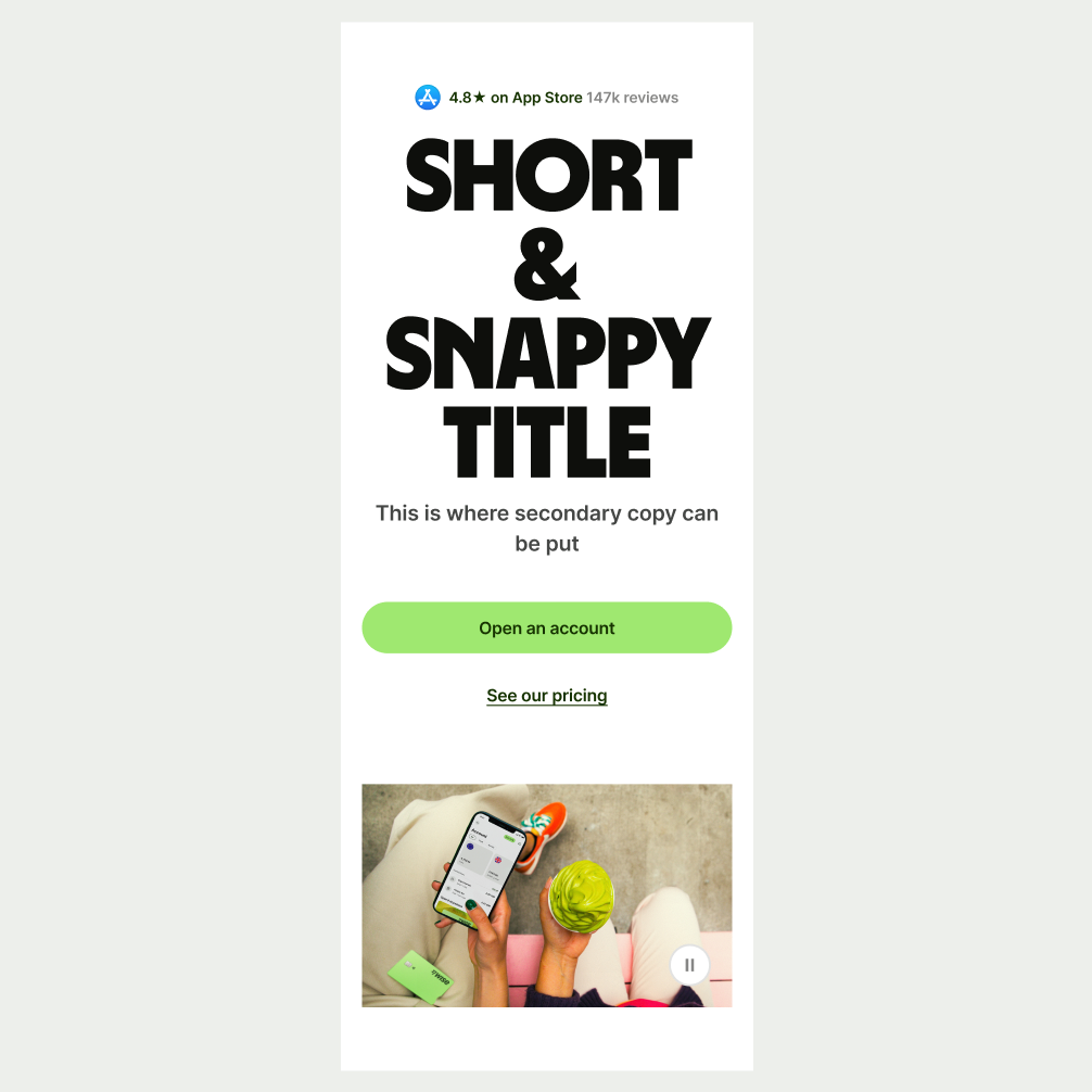 Hero Large pattern in Light theme