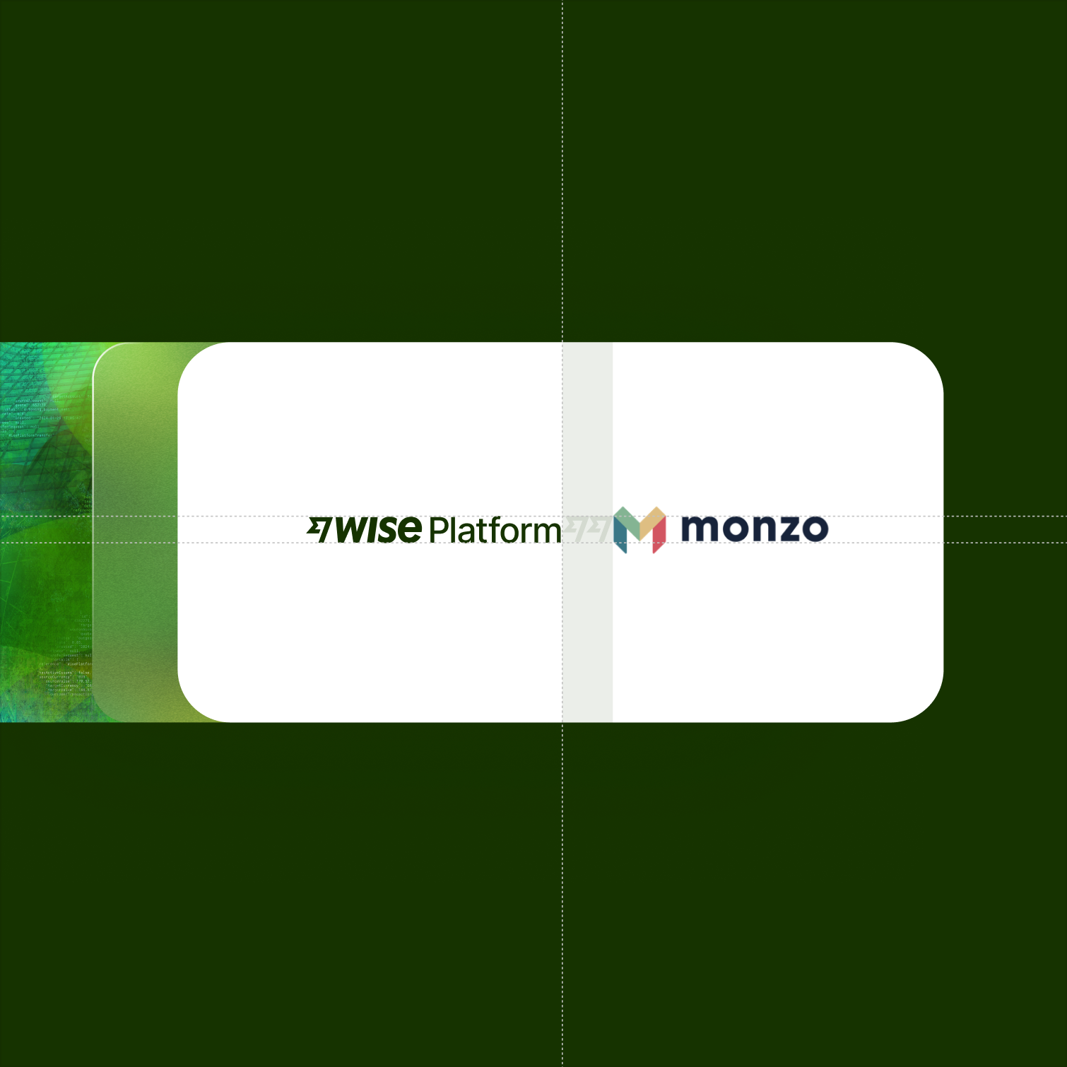 Wise Platform logo and Monzo logo positioned on top of a white surface