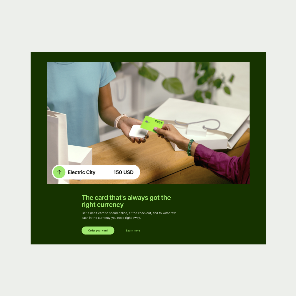 Feature Section Wide pattern in Forest Green theme