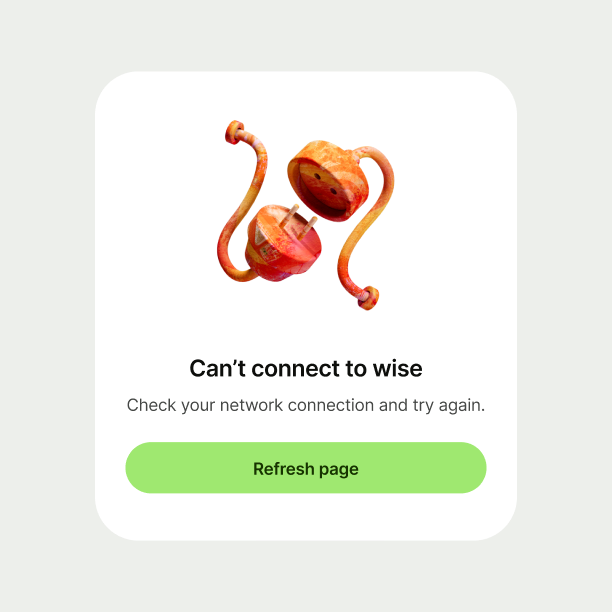 Error state with plug illustration