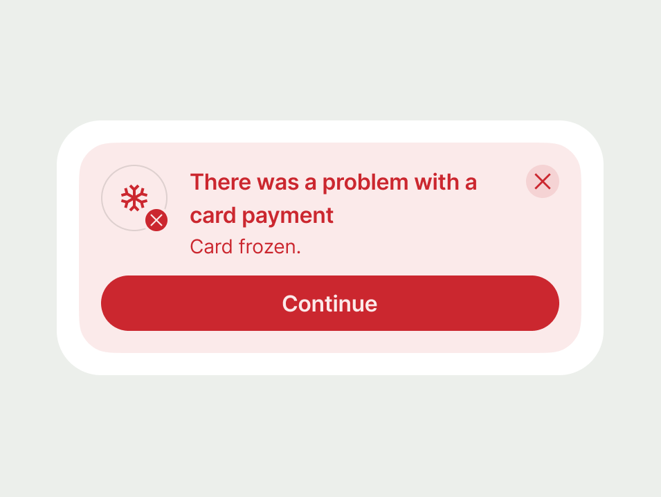 Error action prompt