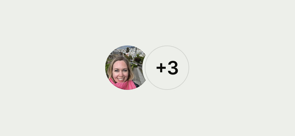 Double avatar with +3 text