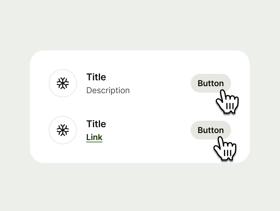 two list items, both partially interactive 