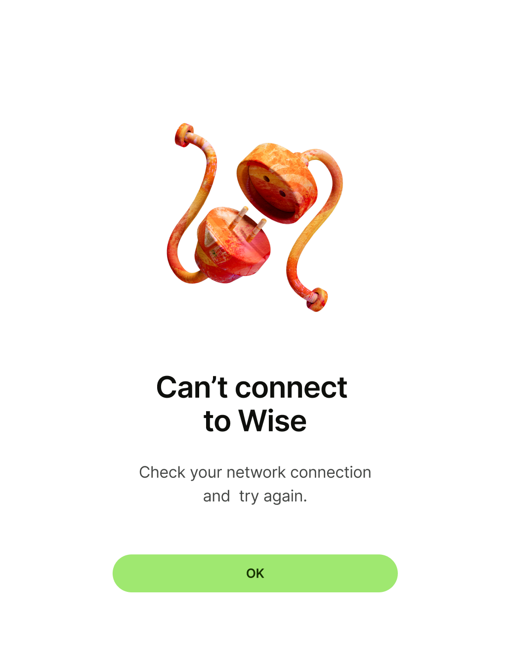An error screen.