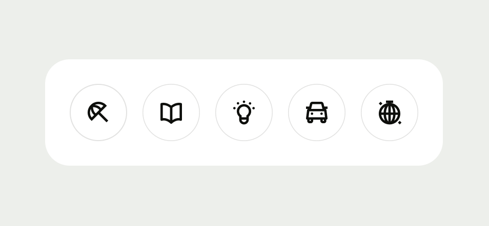 Avatars with different category icons