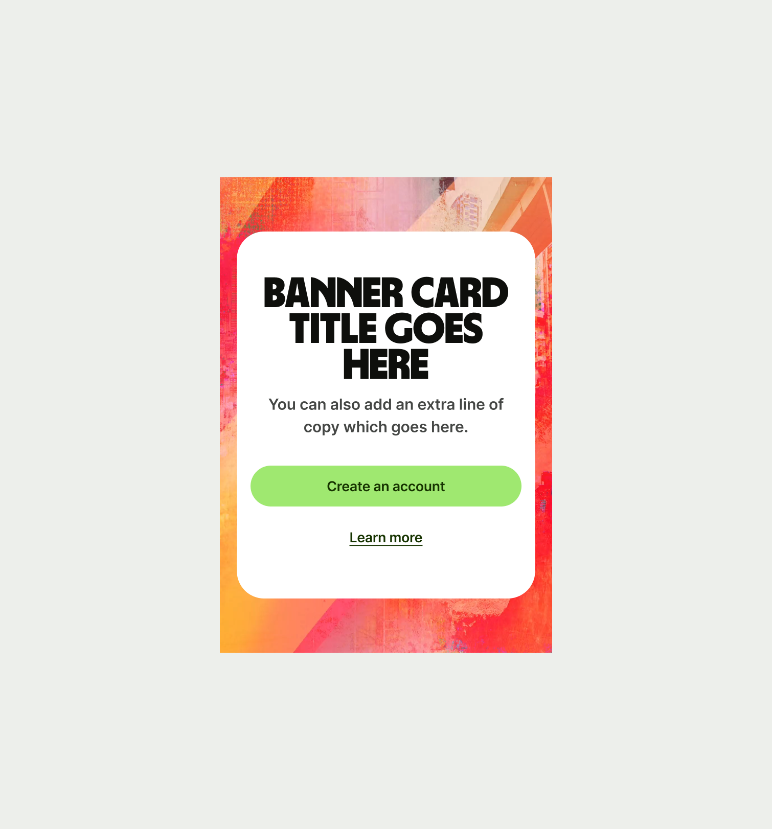 Banner Card pattern on mobile
