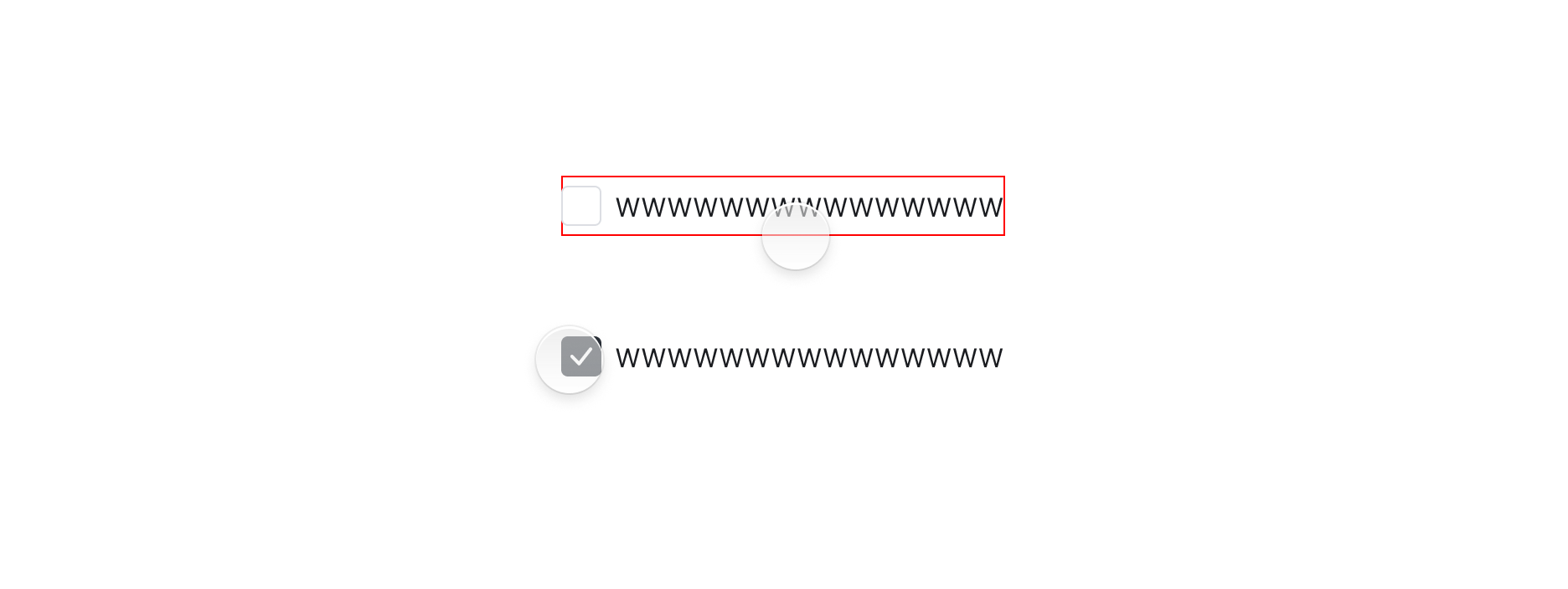 Checkbox의 Touch Target 영역 - Label 포함 영역