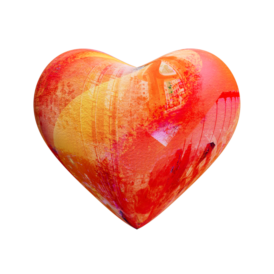 A 3D illustration of a heart.