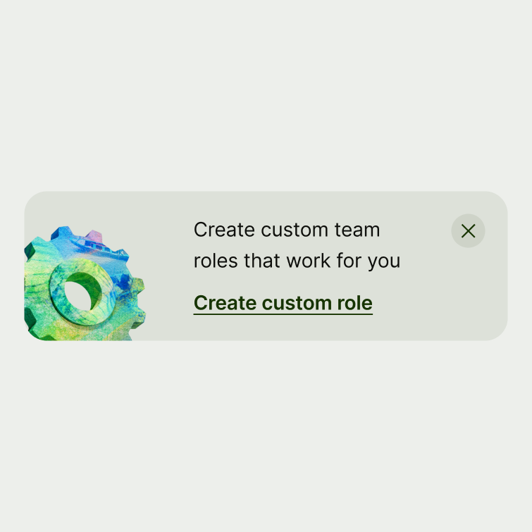 A nudge with a cog illustration.