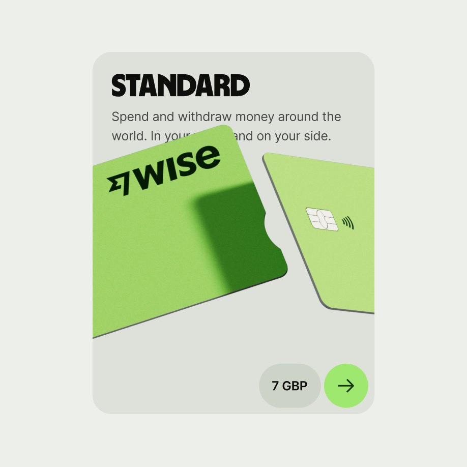 Promo card with text under image