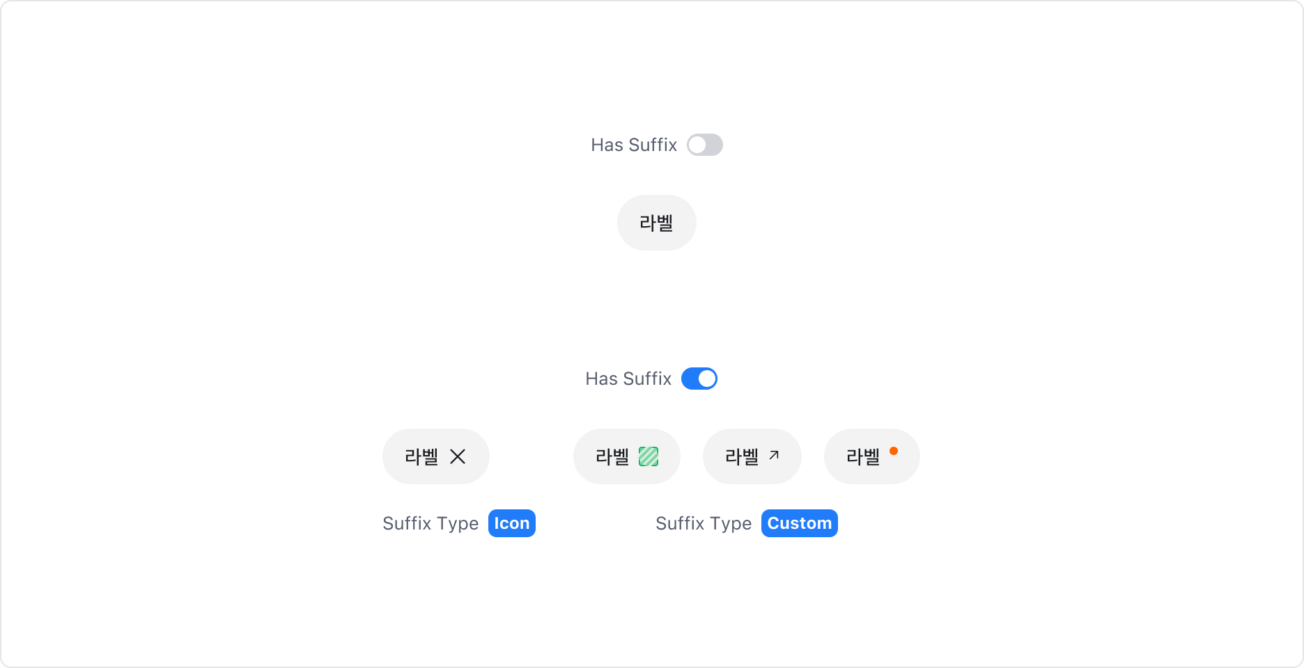 Chip의 Suffix Property - Icon, Custom