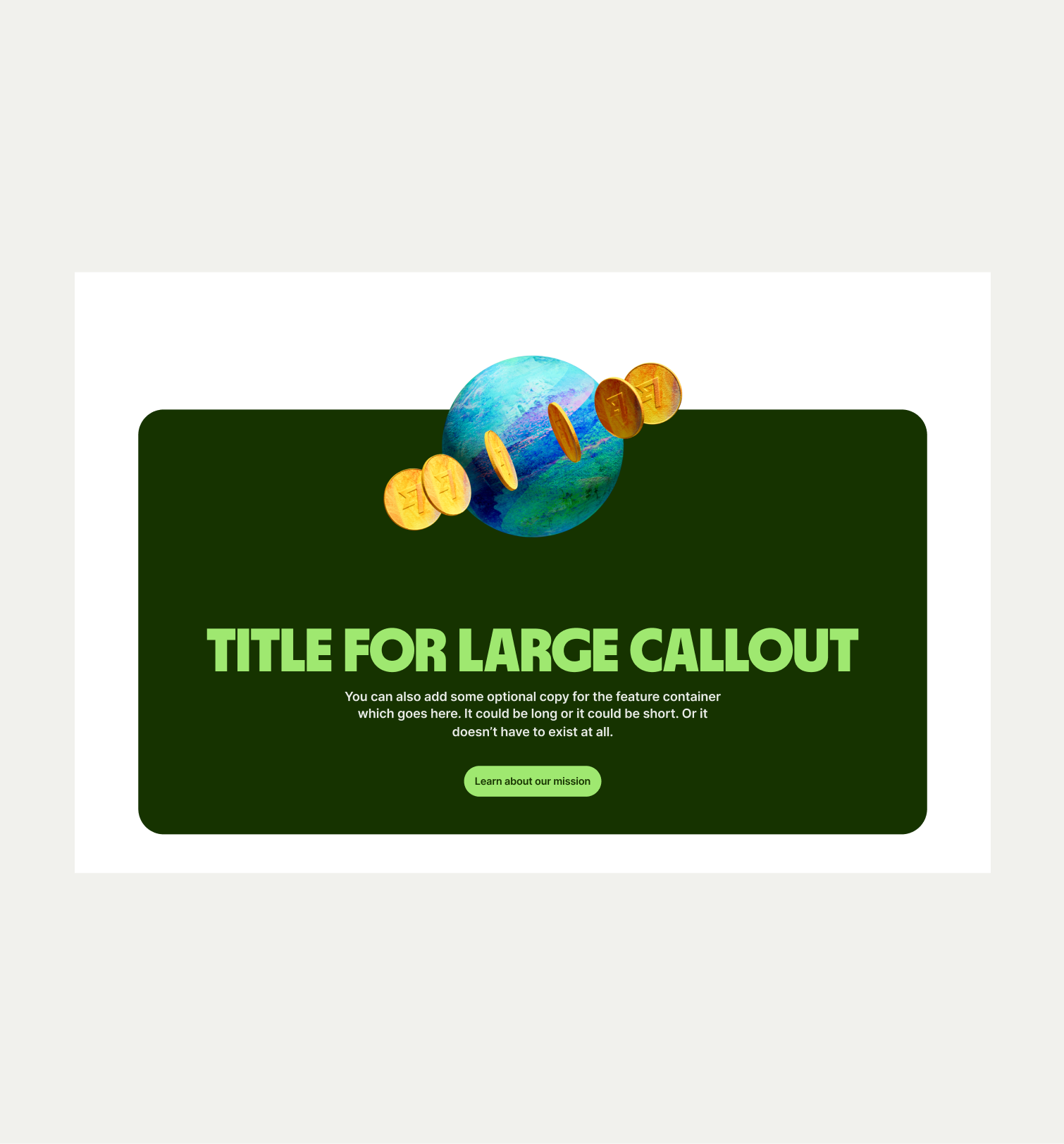 Callout Large pattern with correct UX