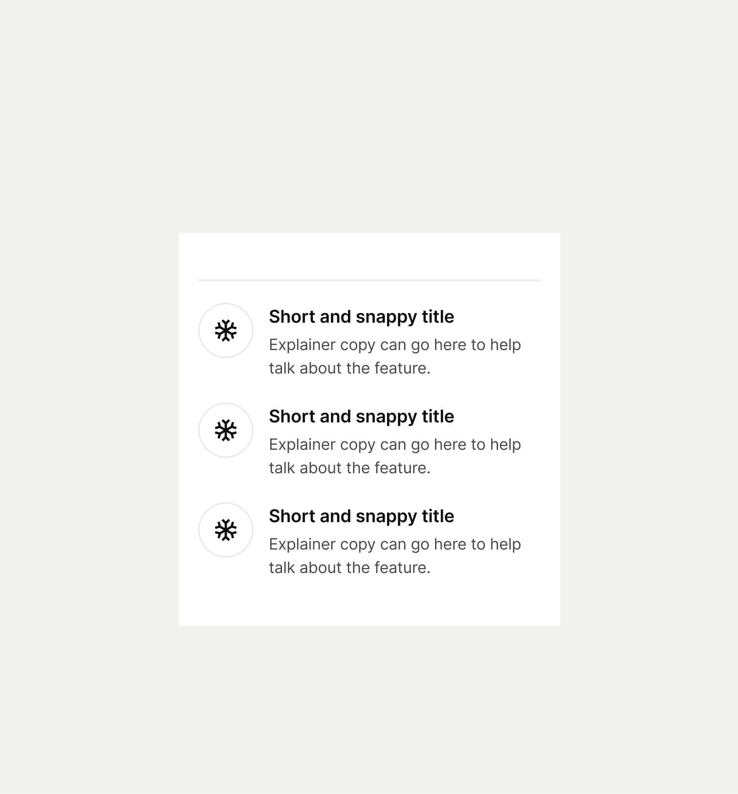 Icon Divider pattern on mobile