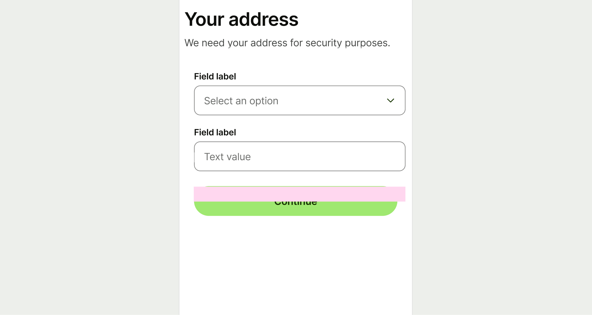 Form field to button