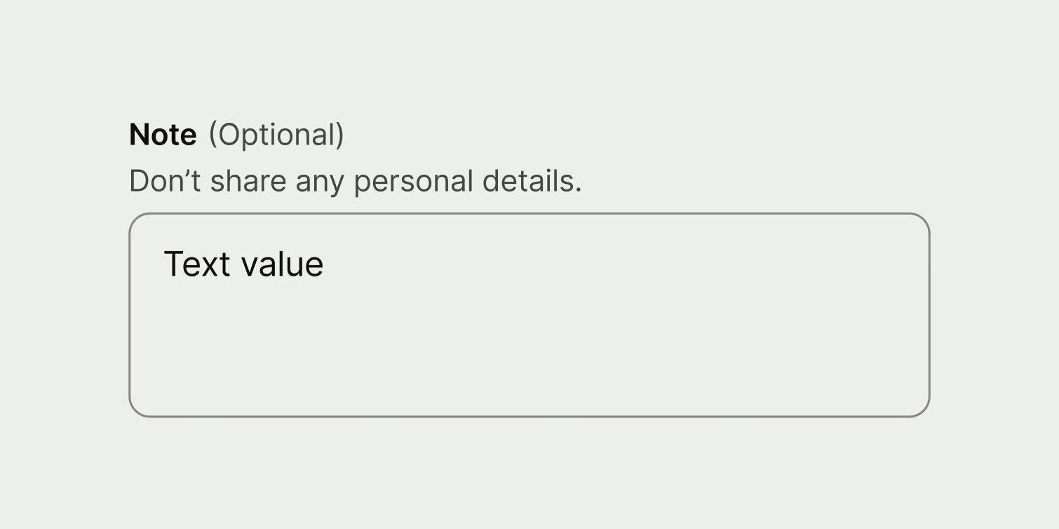A text area with a short and succinct description.
