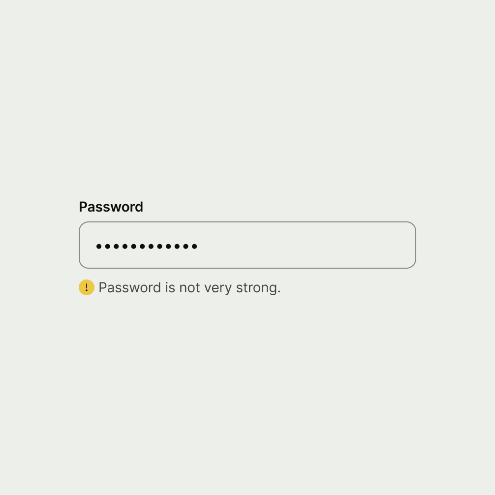 An input with a warning message.