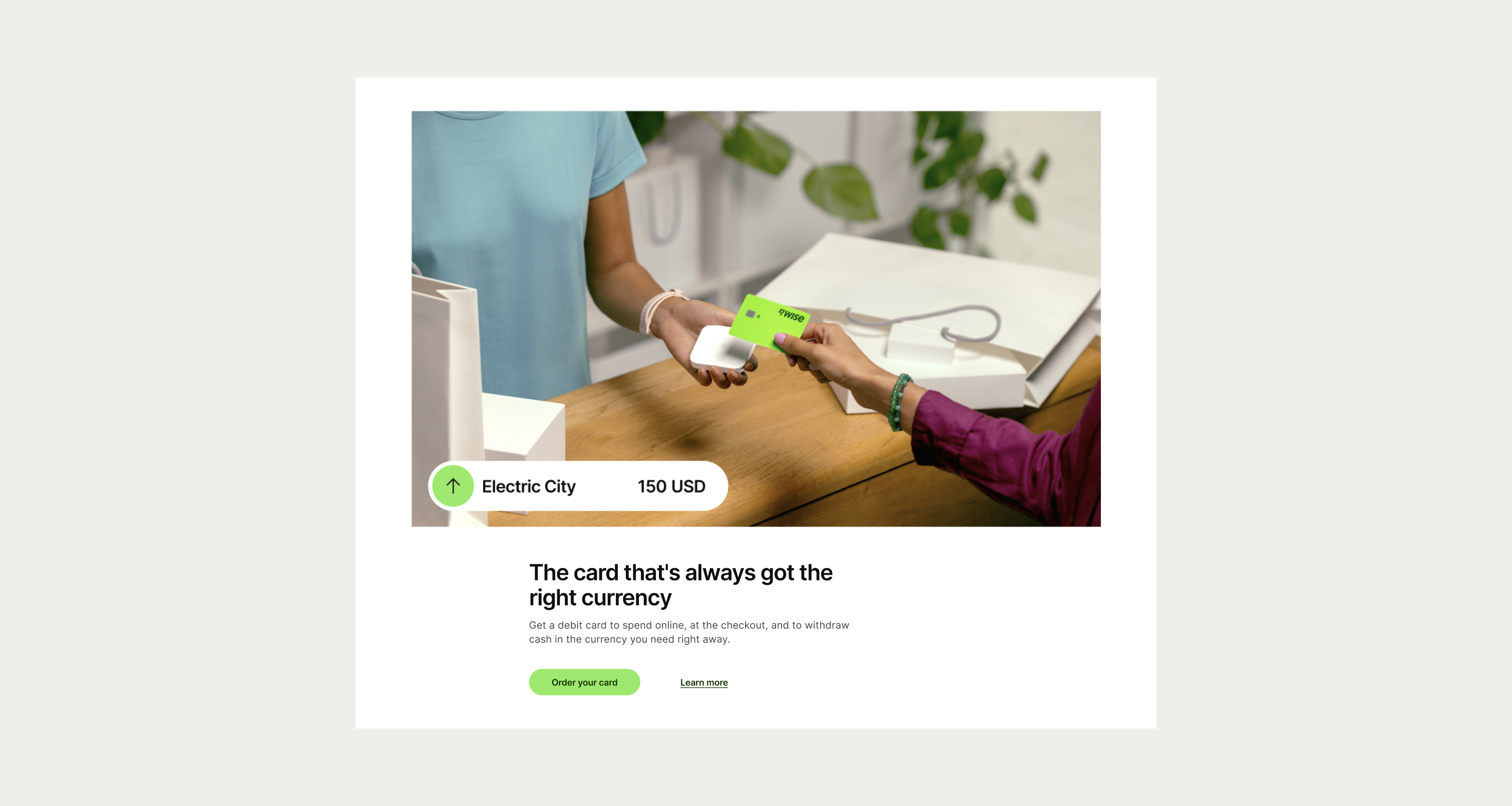 Feature Section Wide pattern on desktop