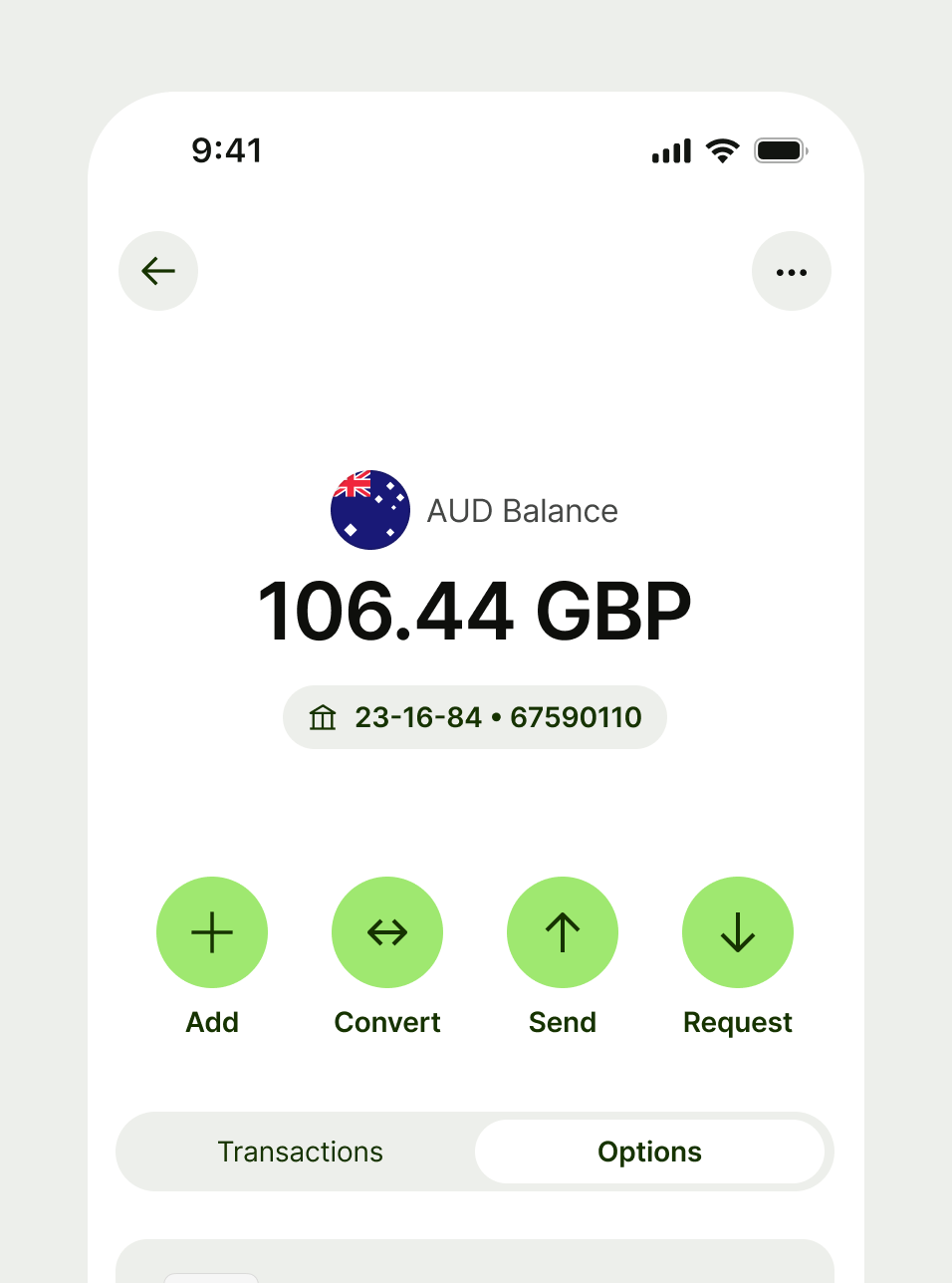 Circular button primary state