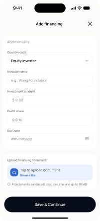 add-financing/equity-investor