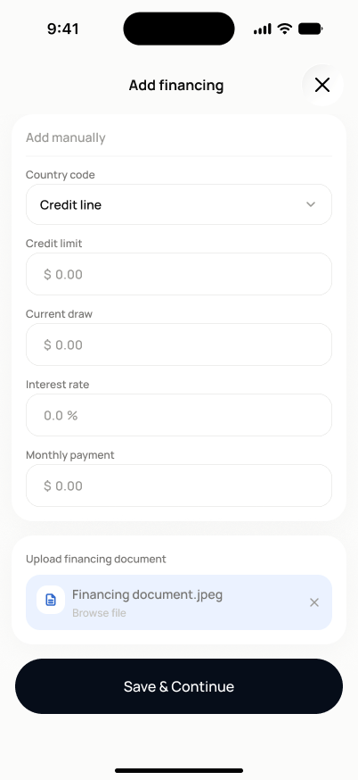 Add Credit Line