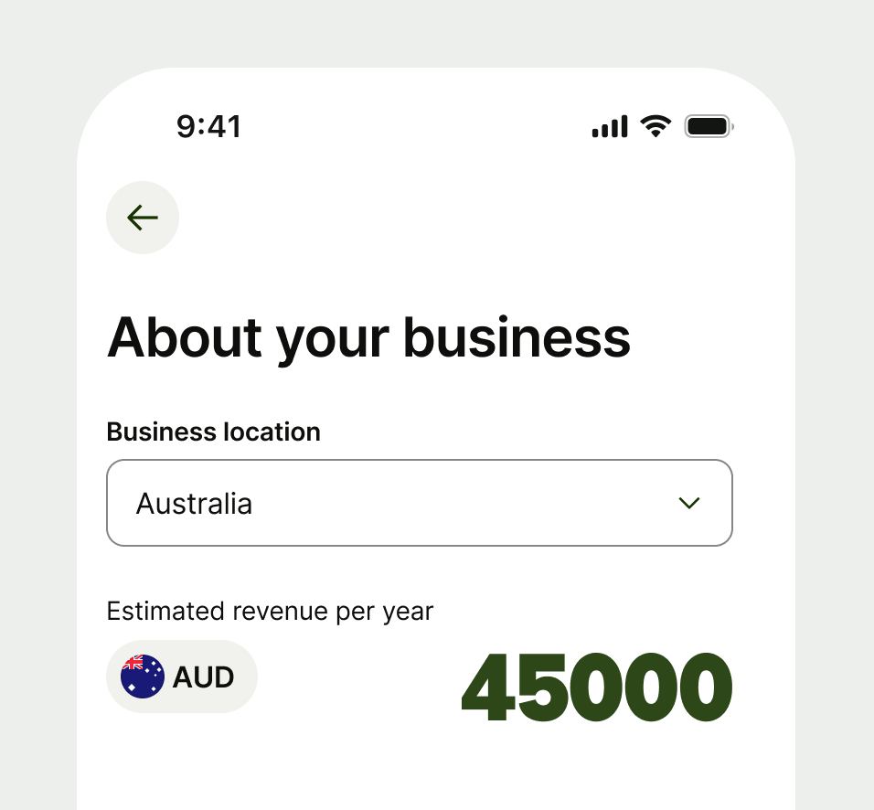 Expressive money input in account creation flow