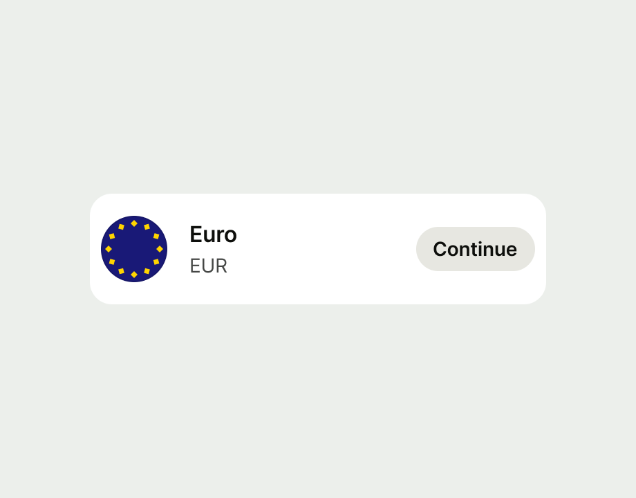 A button item used to continue in a flow