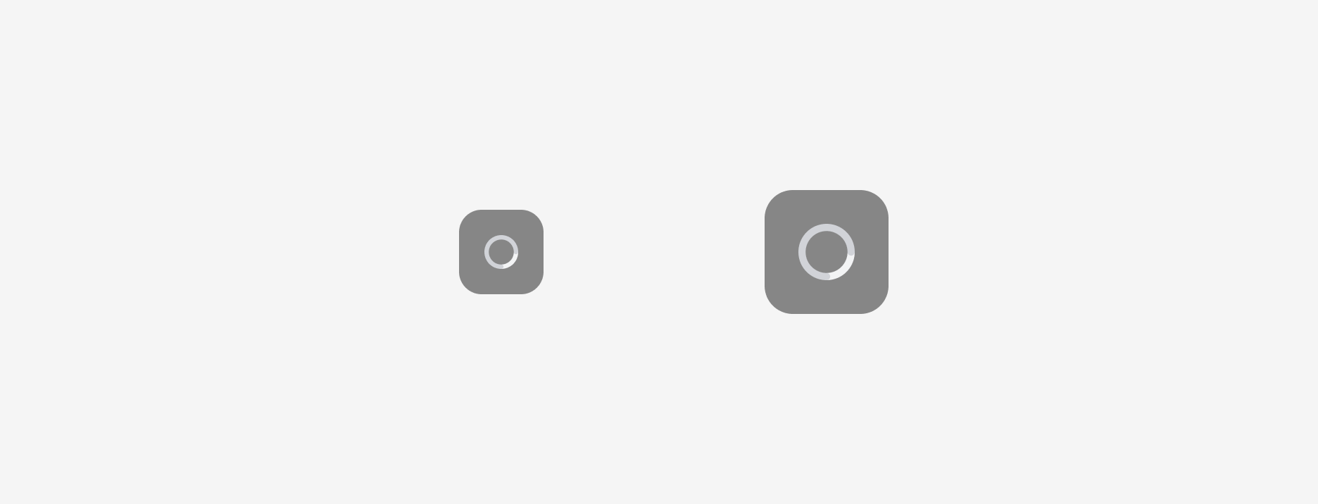 Progress Circle의 With Overlay 예시
