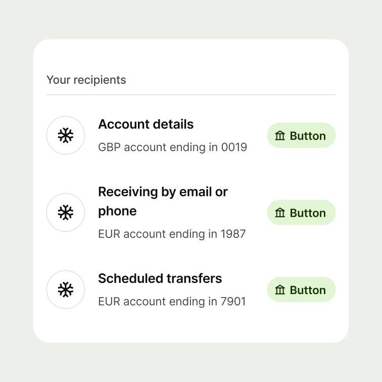 Two screenshots from within the app of the account screen.
