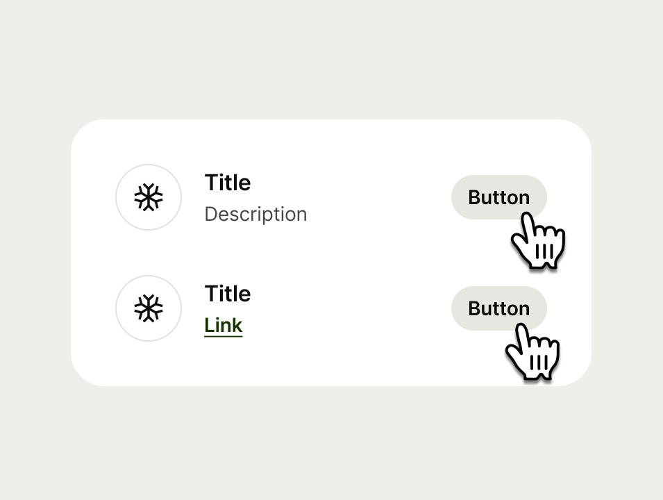 two list items, both partially interactive 