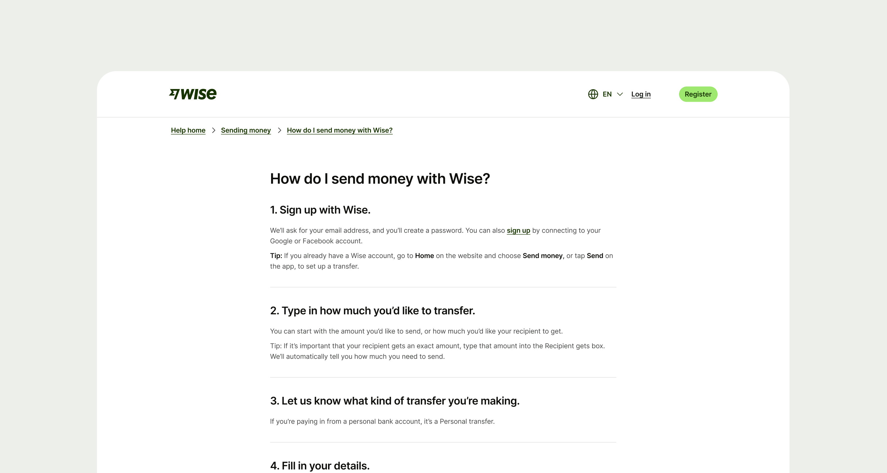 Group divider on help centre